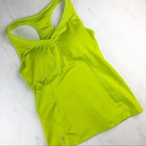Athleta Va Va Built-in Bra Workout Tank Lime 34B